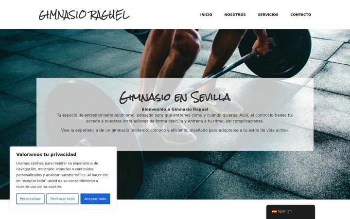 Screenshot of gimnasio-raguel.es
