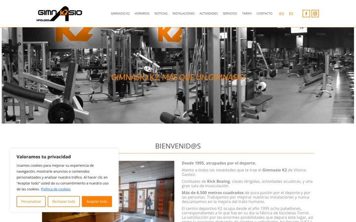 Screenshot of gimnasiok2.com