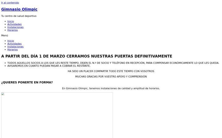 Screenshot of gimnasiolimpic.es