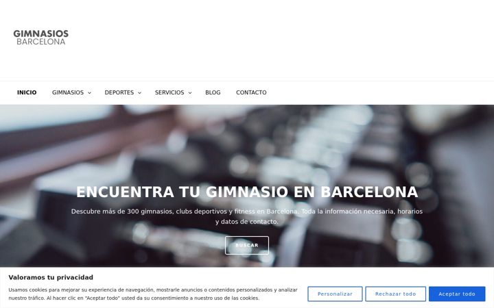 Screenshot of gimnasiosbarcelona.com