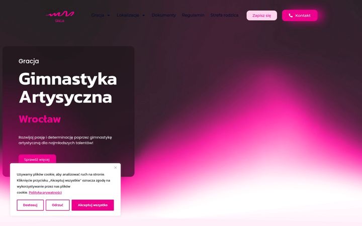 Screenshot of gimnastykagracja.pl