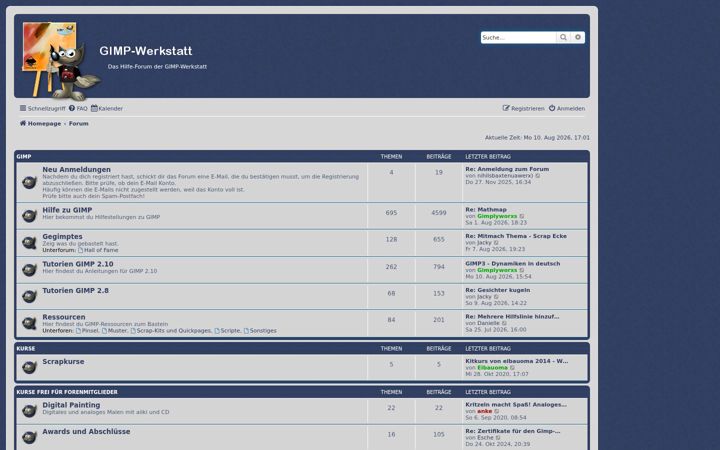 Screenshot of gimp-werkstatt-forum.de