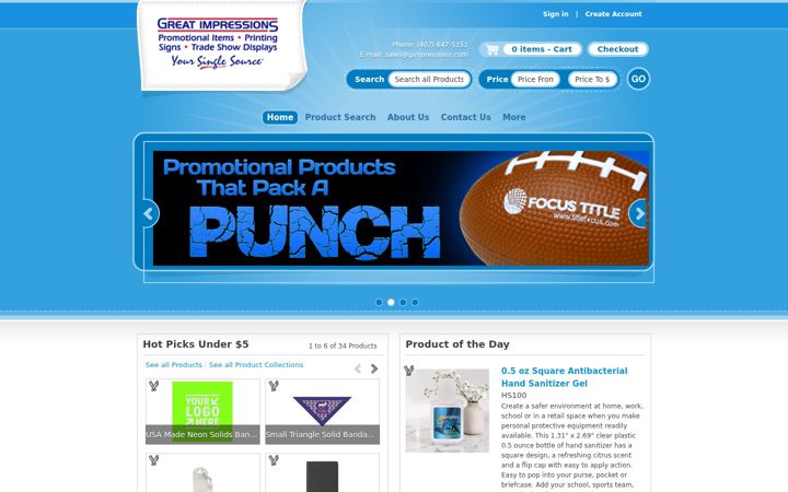 Screenshot of gimpressions.com