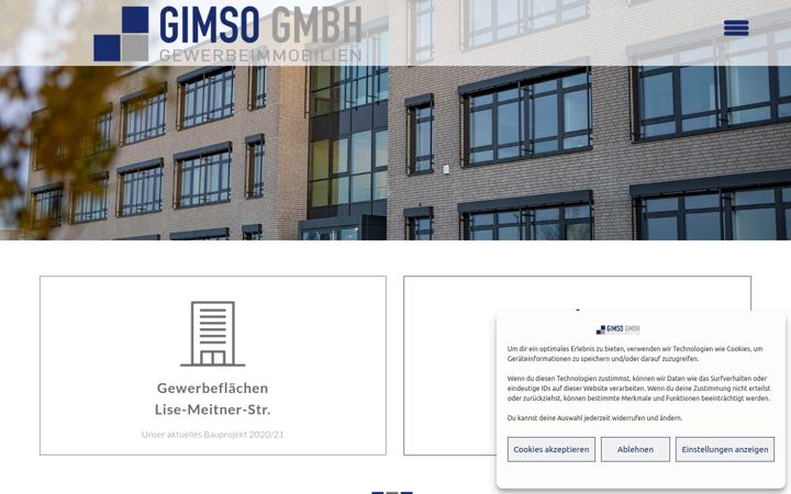 Screenshot of gimso.de