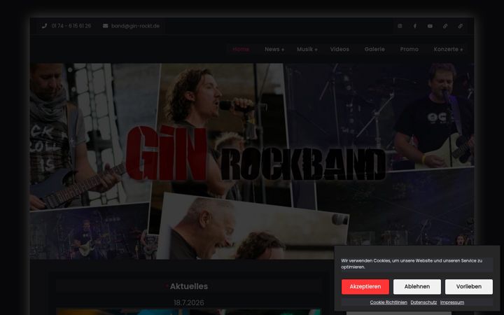 Screenshot of gin-rockt.de