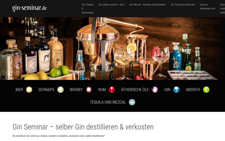 Screenshot of gin-seminar.de