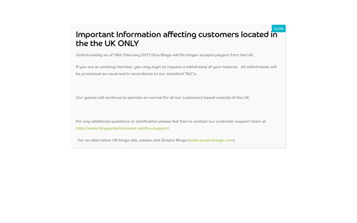 Screenshot of ginabingo.co.uk