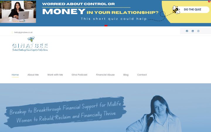 Screenshot of ginablundell.com