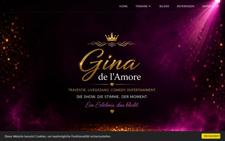 Screenshot of ginadelamore.com