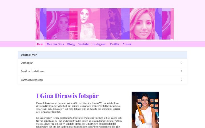 Screenshot of ginadirawi.se