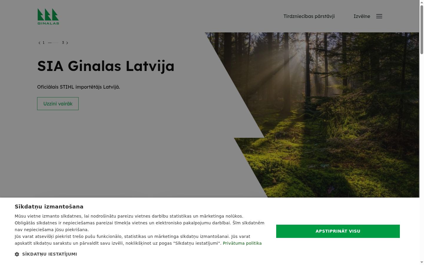Kuvakaappaus suostumusbannerista, joka näytettiin ennen mitään vuorovaikutusta