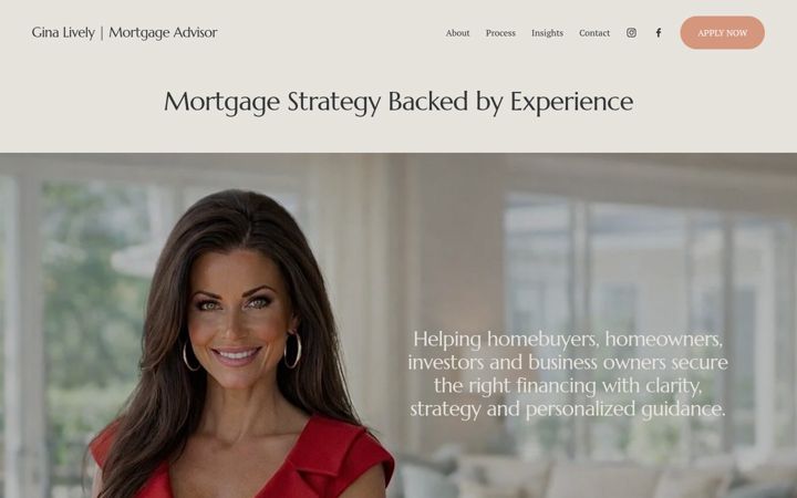 Screenshot of ginalivelymortgage.com