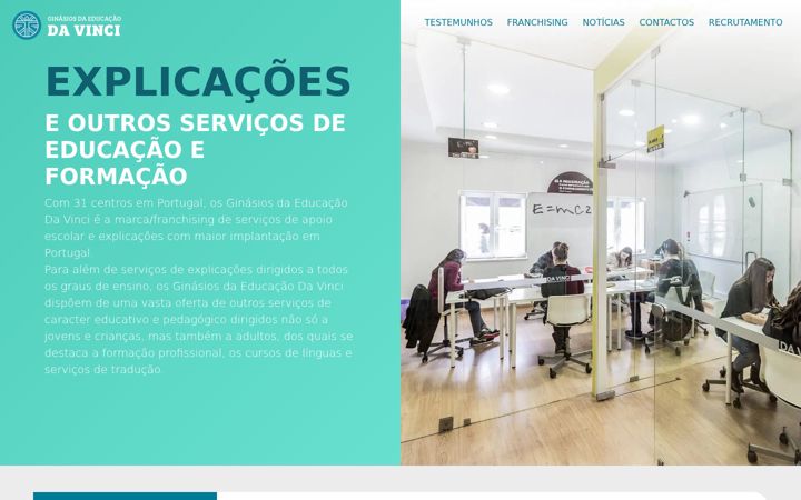 Screenshot of ginasiosdavinci.com