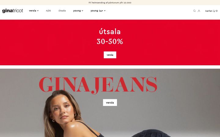 Screenshot of ginatricot.is