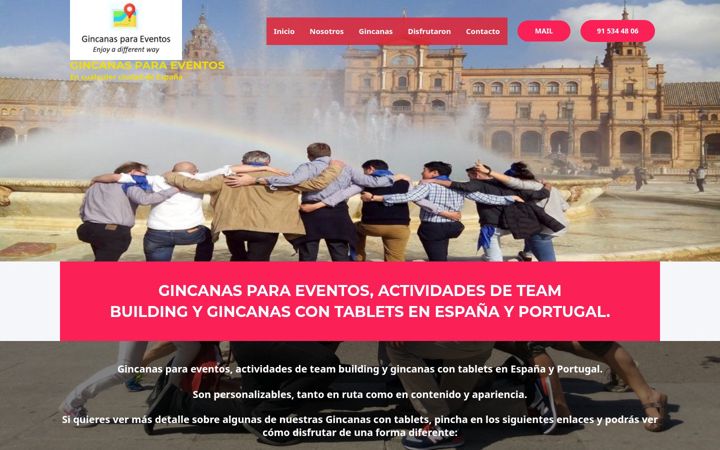 Screenshot of gincanasparaeventos.com