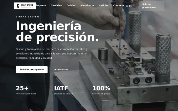 Screenshot of gincatsystem.com