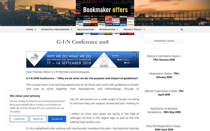 Screenshot of ginconference.net