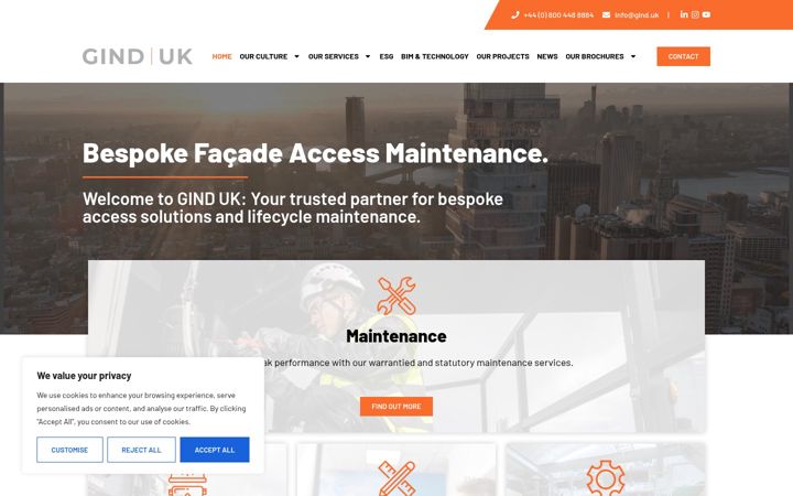 Screenshot of gind.uk
