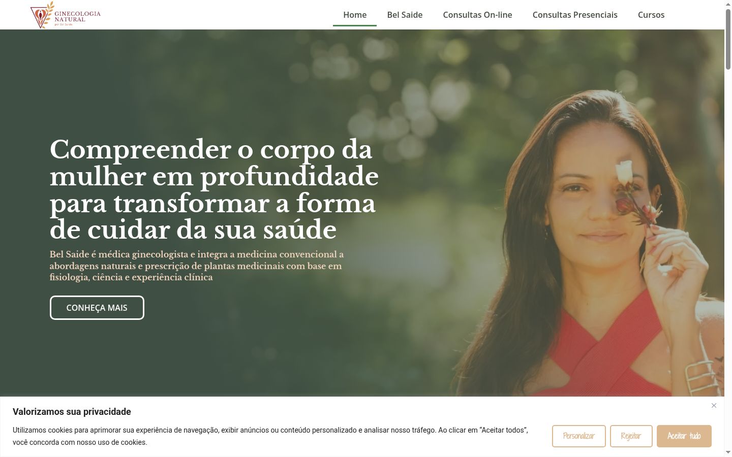 Captura de pantalla del banner de consentimiento mostrado antes de cualquier interacción
