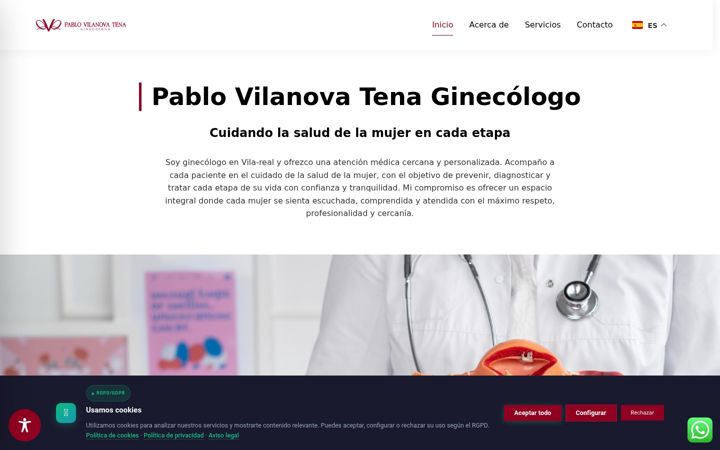 Screenshot of ginecologiavilanova.com