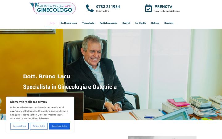 Screenshot of ginecologobrunolacu.it