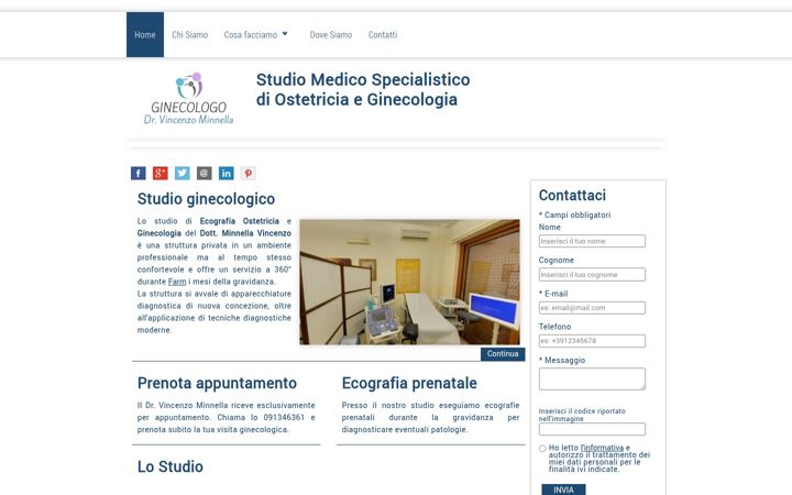 Screenshot of ginecologominnella.it