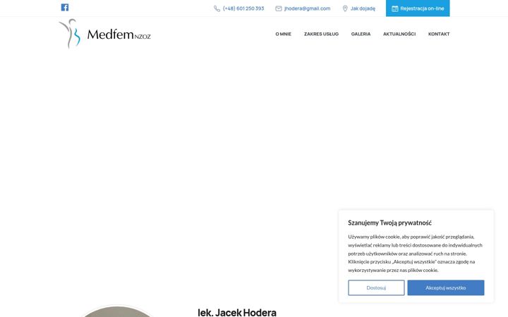 Screenshot of ginekolog-wysoka.pl