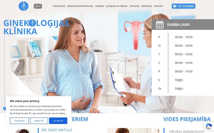 Screenshot of ginekologi.lv