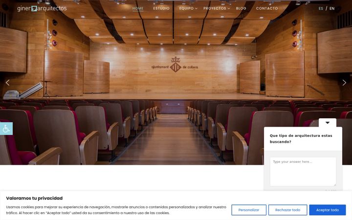 Screenshot of ginerarquitectos.com