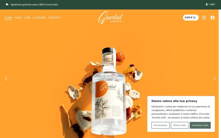 Screenshot of ginerbal.it