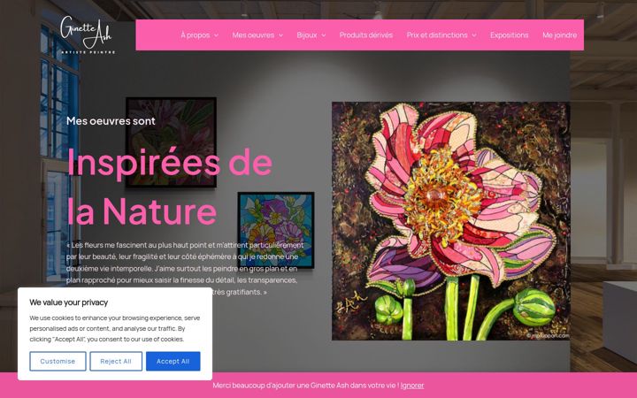 Screenshot of ginetteash.com