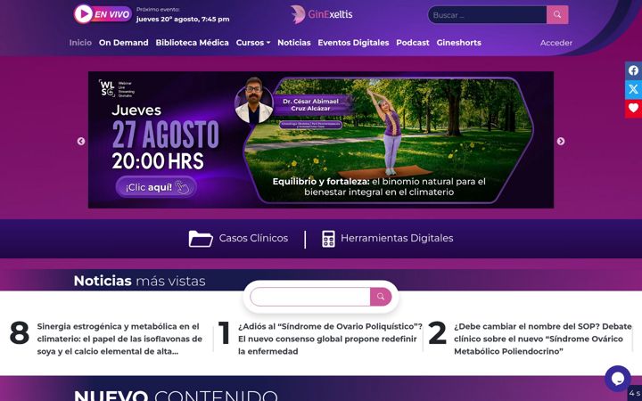 Screenshot of ginexeltis.mx