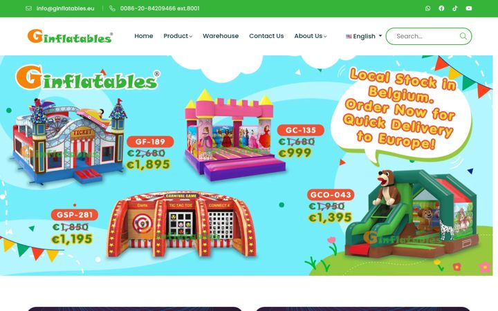 Screenshot of ginflatables.eu