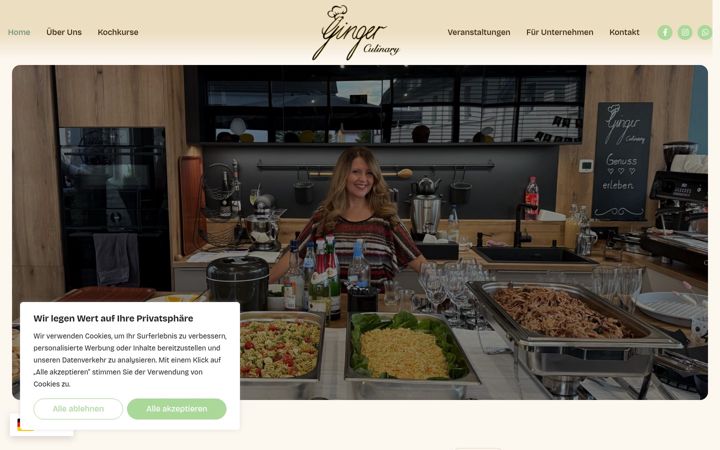 Screenshot of ginger-culinary.com