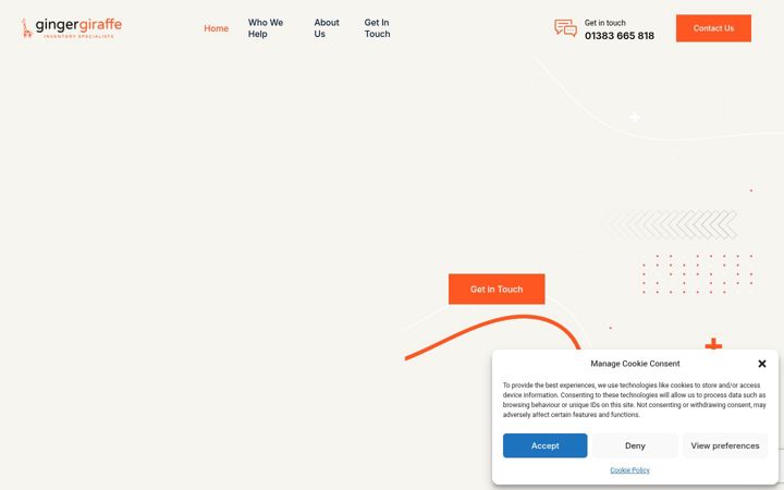 Screenshot of ginger-giraffe.com