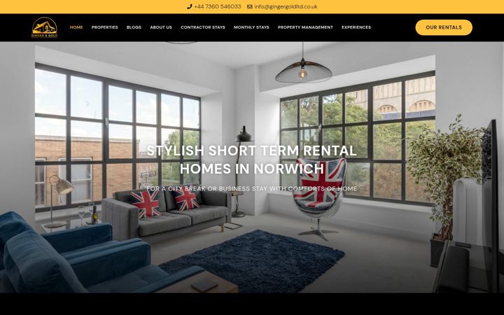 Screenshot of gingergoldltd.co.uk