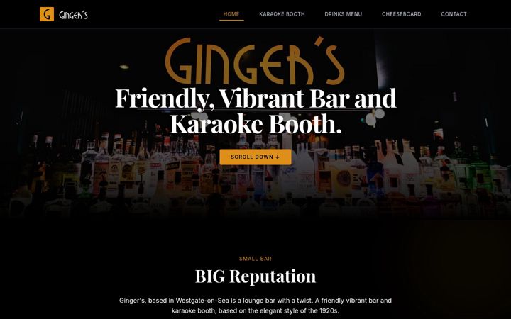 Screenshot of gingerswestgate.com