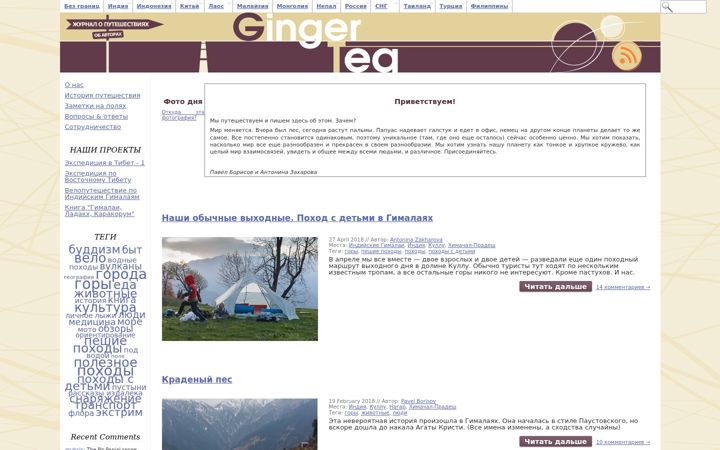 Screenshot of gingertea.ru