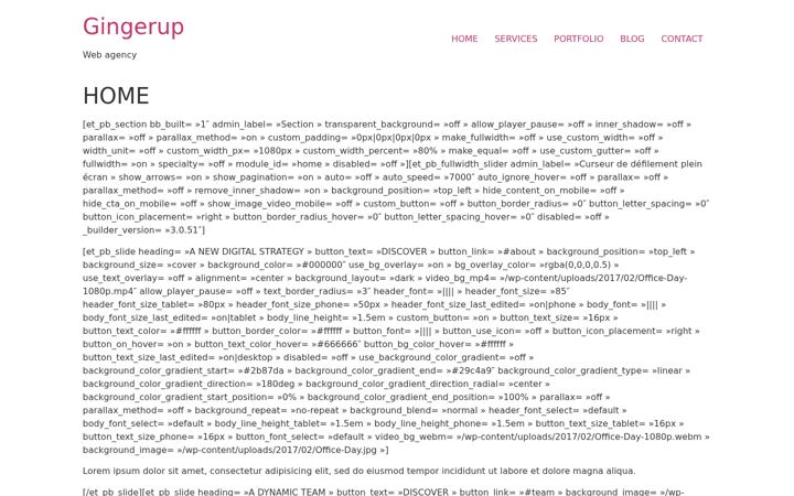 Screenshot of gingerup.eu