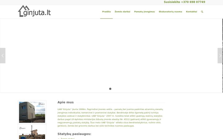 Screenshot of ginjuta.lt