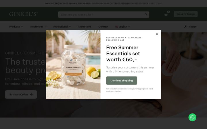 Screenshot of ginkels.shop