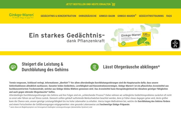 Screenshot of ginkgo-maren.de