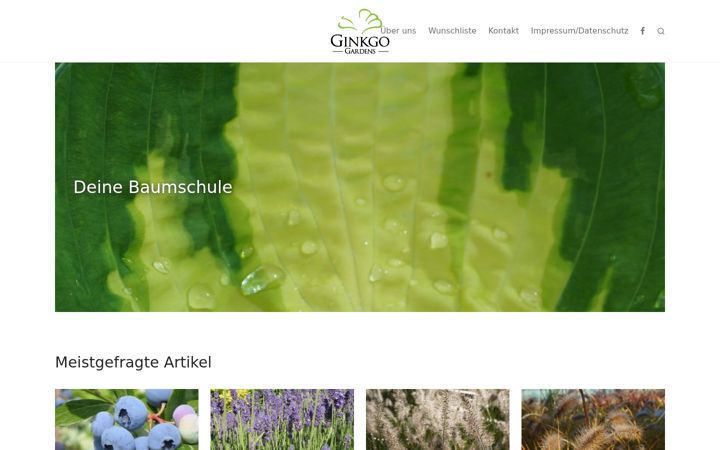 Screenshot of ginkgogardens.at