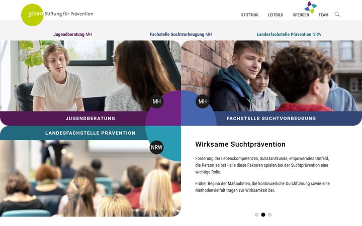 Screenshot of ginko-stiftung.de