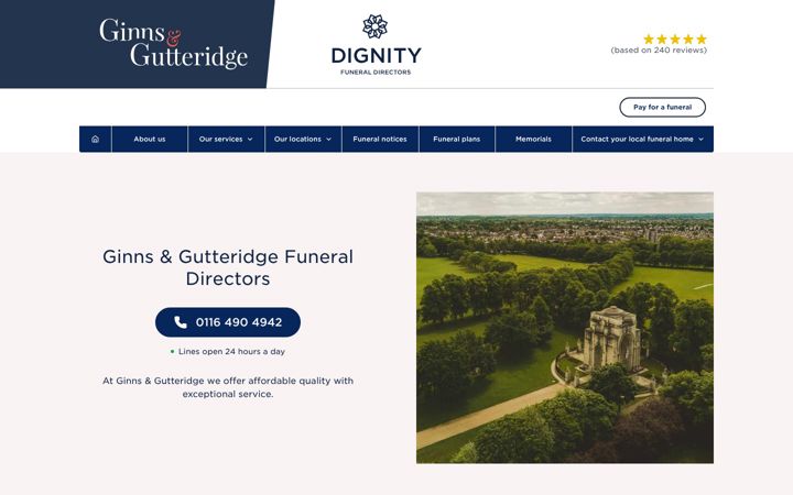 Screenshot of ginnsandgutteridge.co.uk