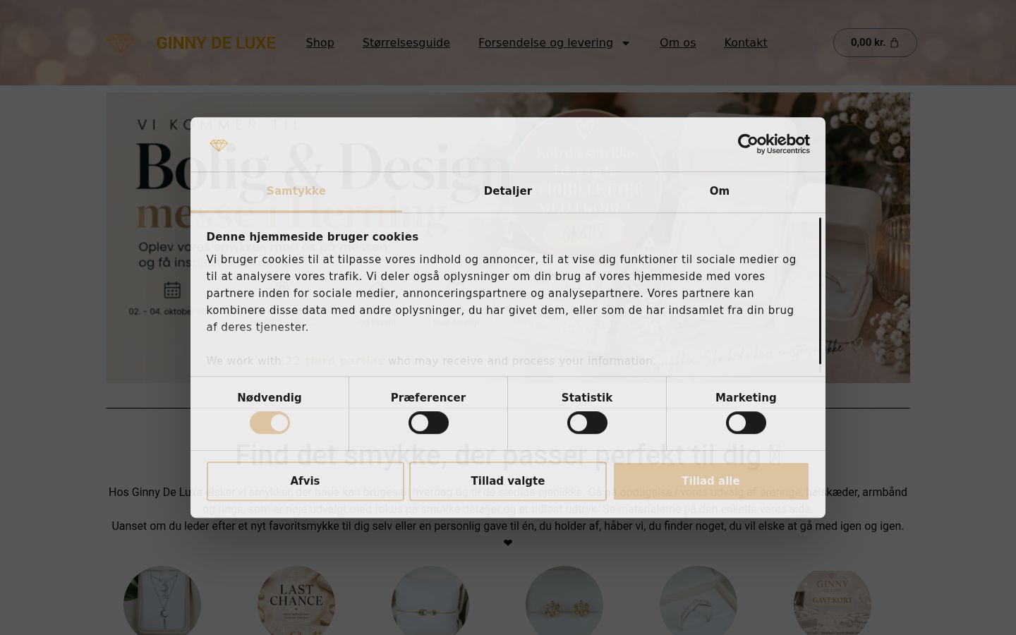 Screenshot del banner di consenso mostrato prima di qualsiasi interazione