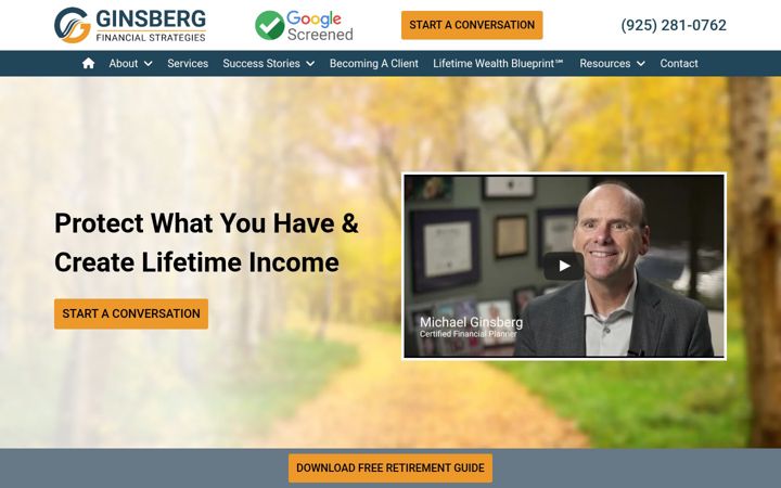 Screenshot of ginsbergfs.com