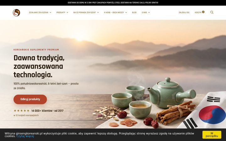 Screenshot of ginsengkoreanski.pl