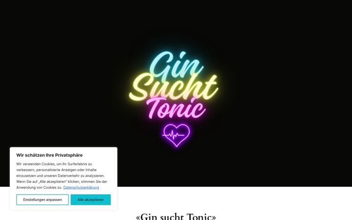 Screenshot of ginsuchttonic.ch
