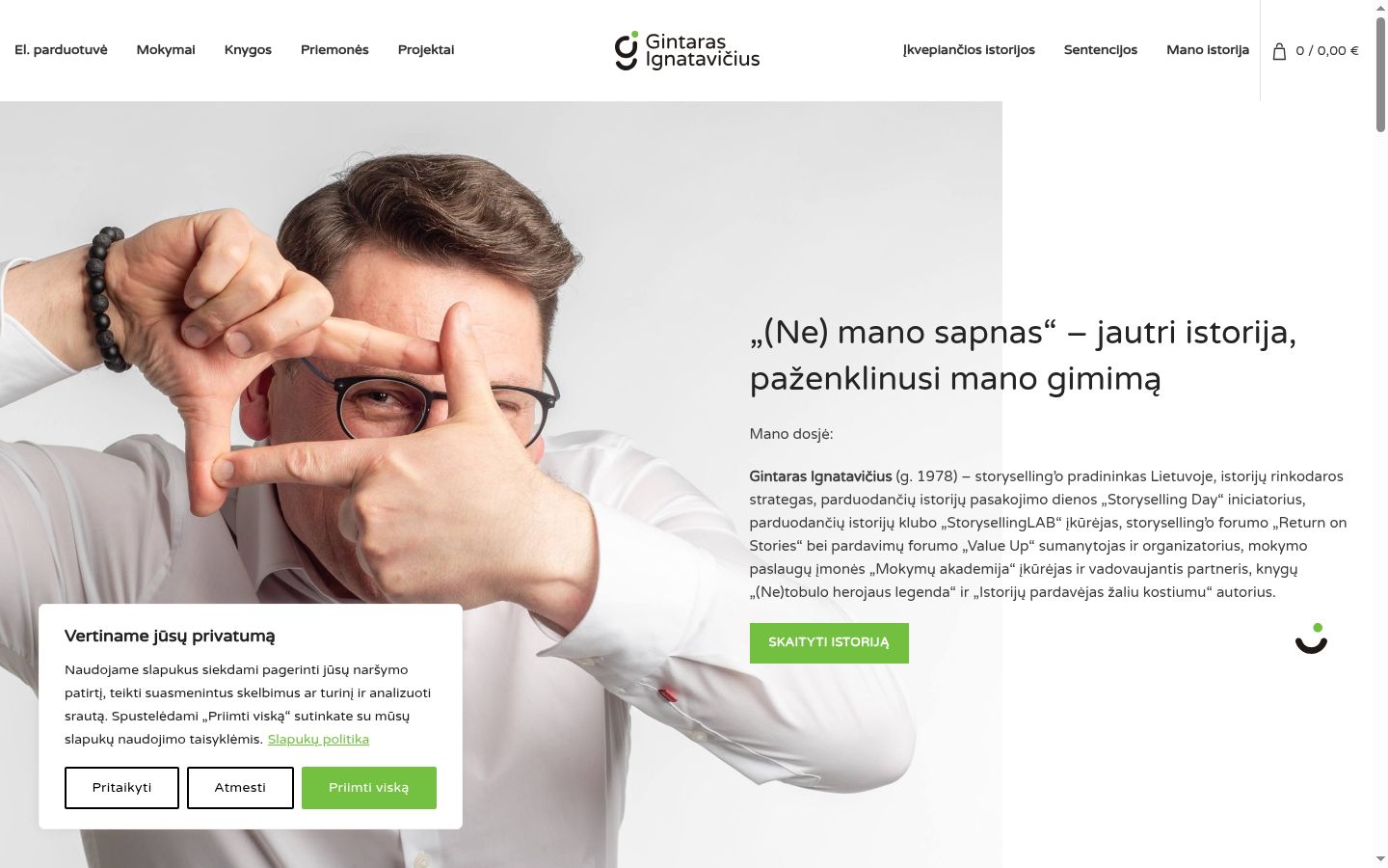 Snímek obrazovky baneru souhlasu zobrazeného před jakoukoli interakcí